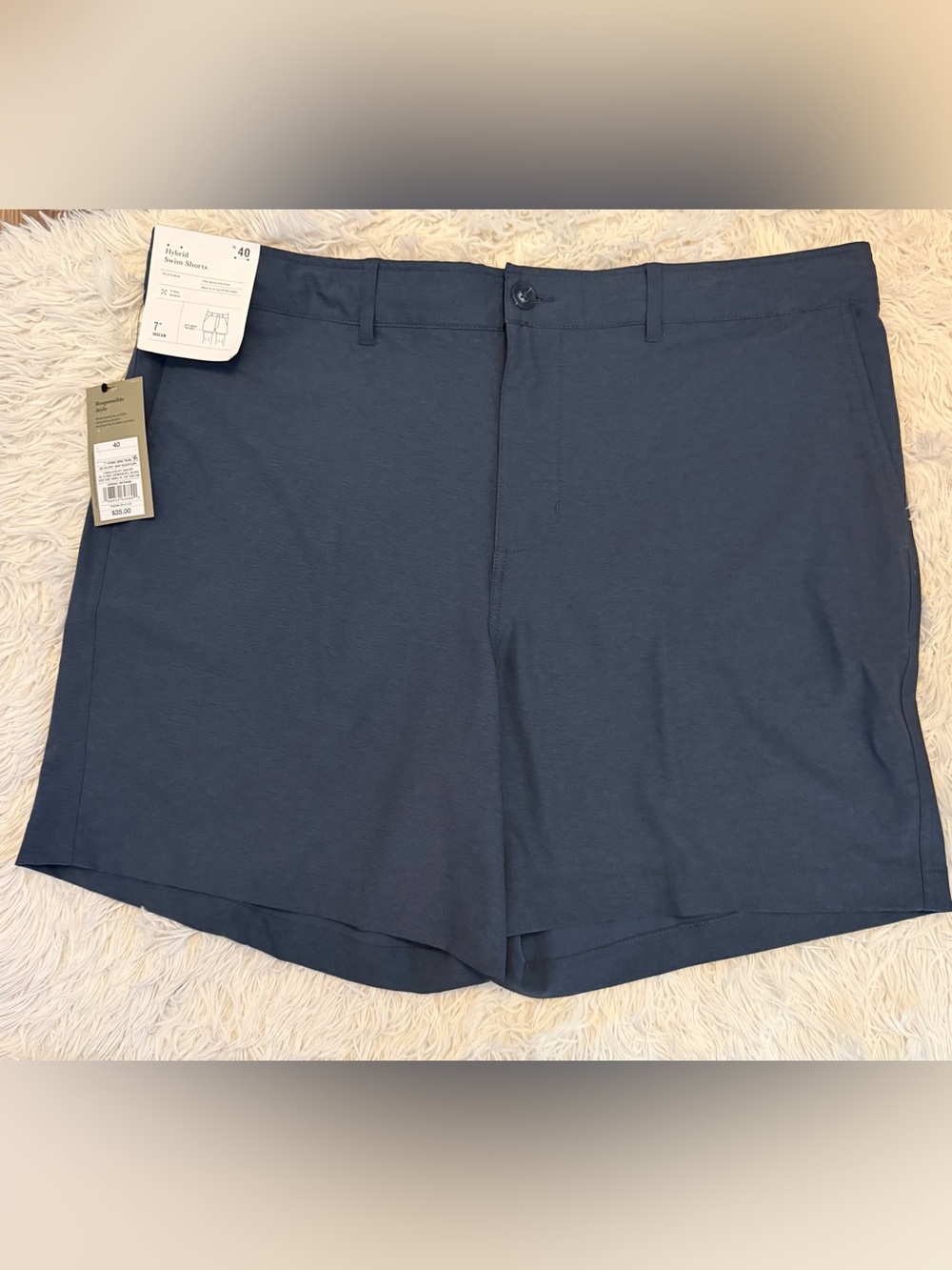 Goodfellow & CO Hybrid Swim Men’s Shorts  - Navy blue color- size:40